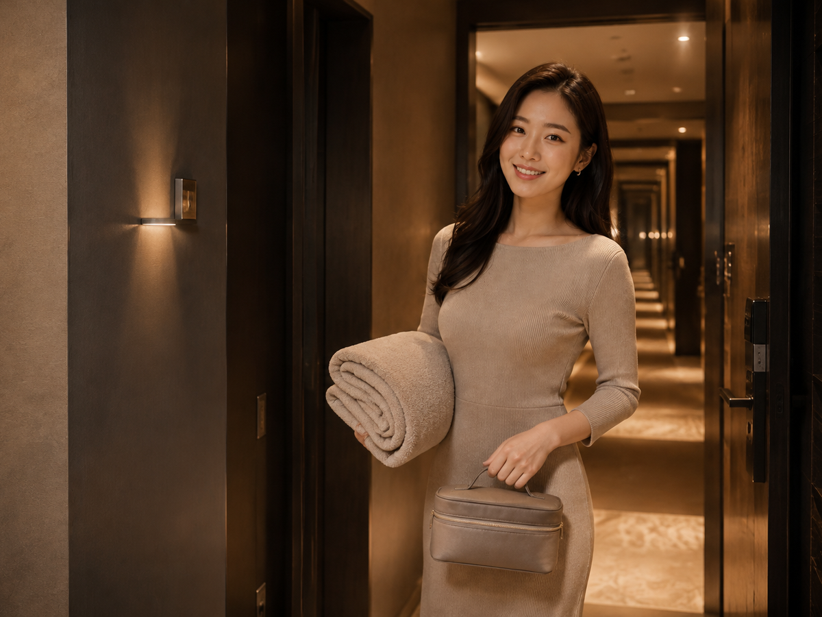 인천 주안 방문 홈케어 일정을 준비하는 젊은 성인 한국 여성 관리사